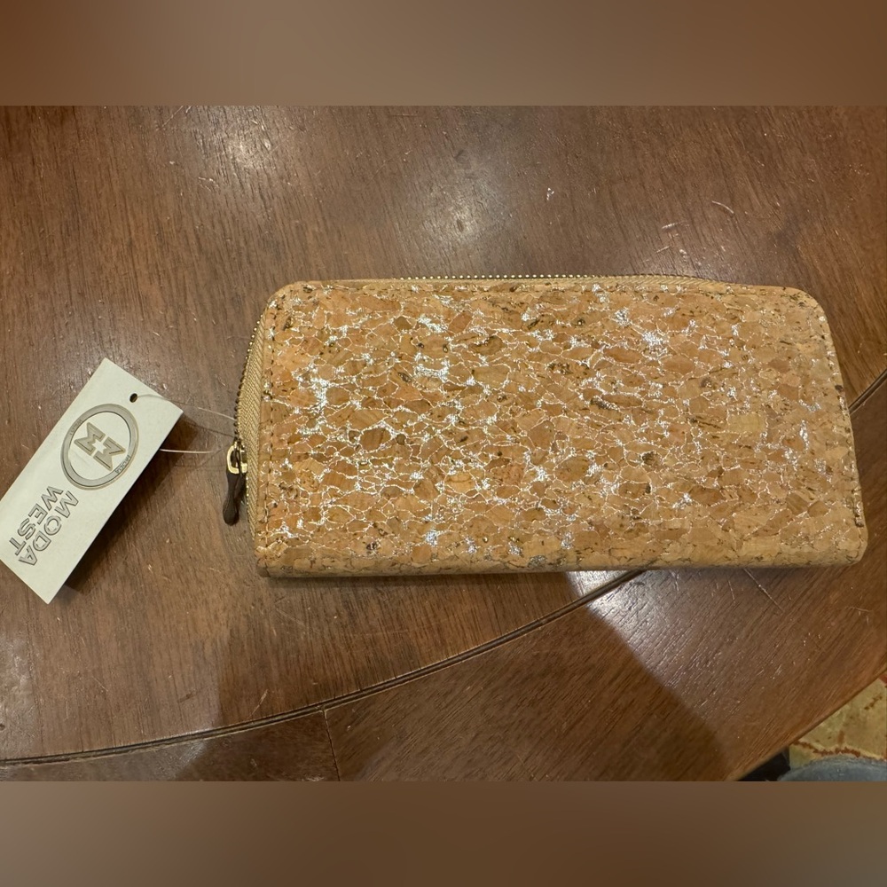 Moda West Wallet Cork-Look New With Tags
